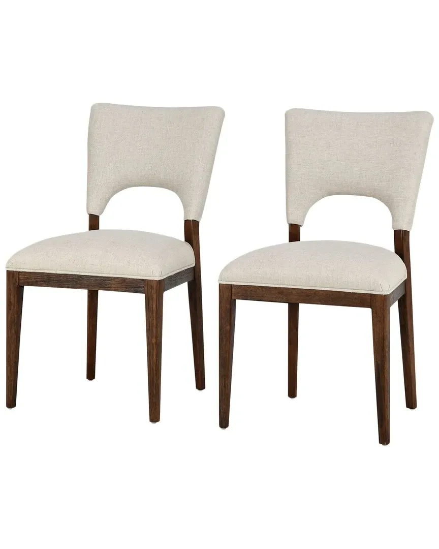 Mitchel Fabric Upholstered Dining Chair Set of 2 - Natural, Birch