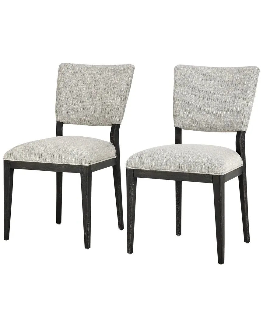 Phillip Set of 2 Upholstered Dining Chairs - Sand, Fabric