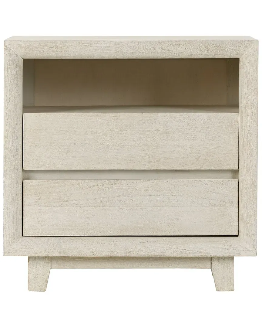 Reece 2-Drawer Nightstand - Sand, Mango Wood