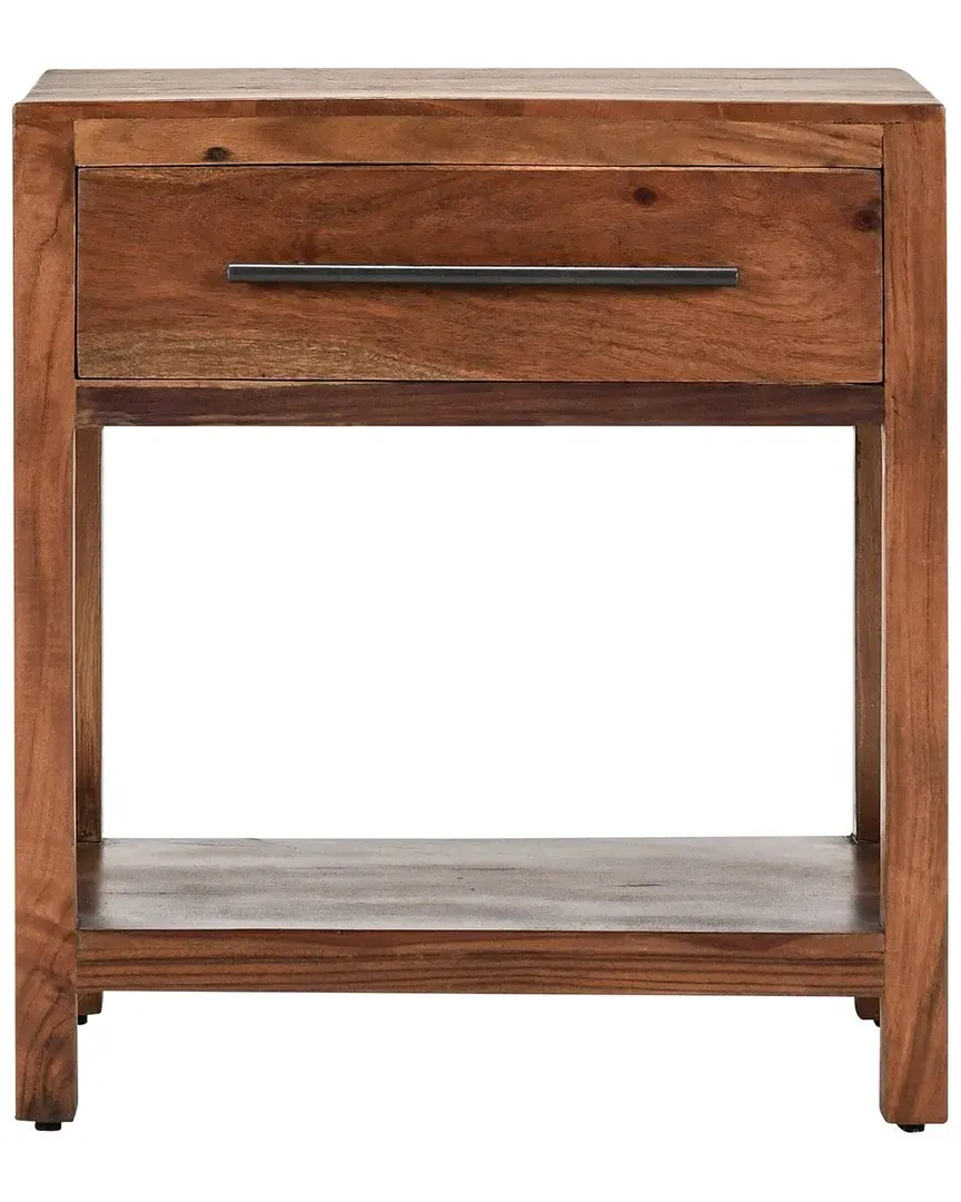 Wren One-Drawer End Table - Natural Brown, Mango Wood image