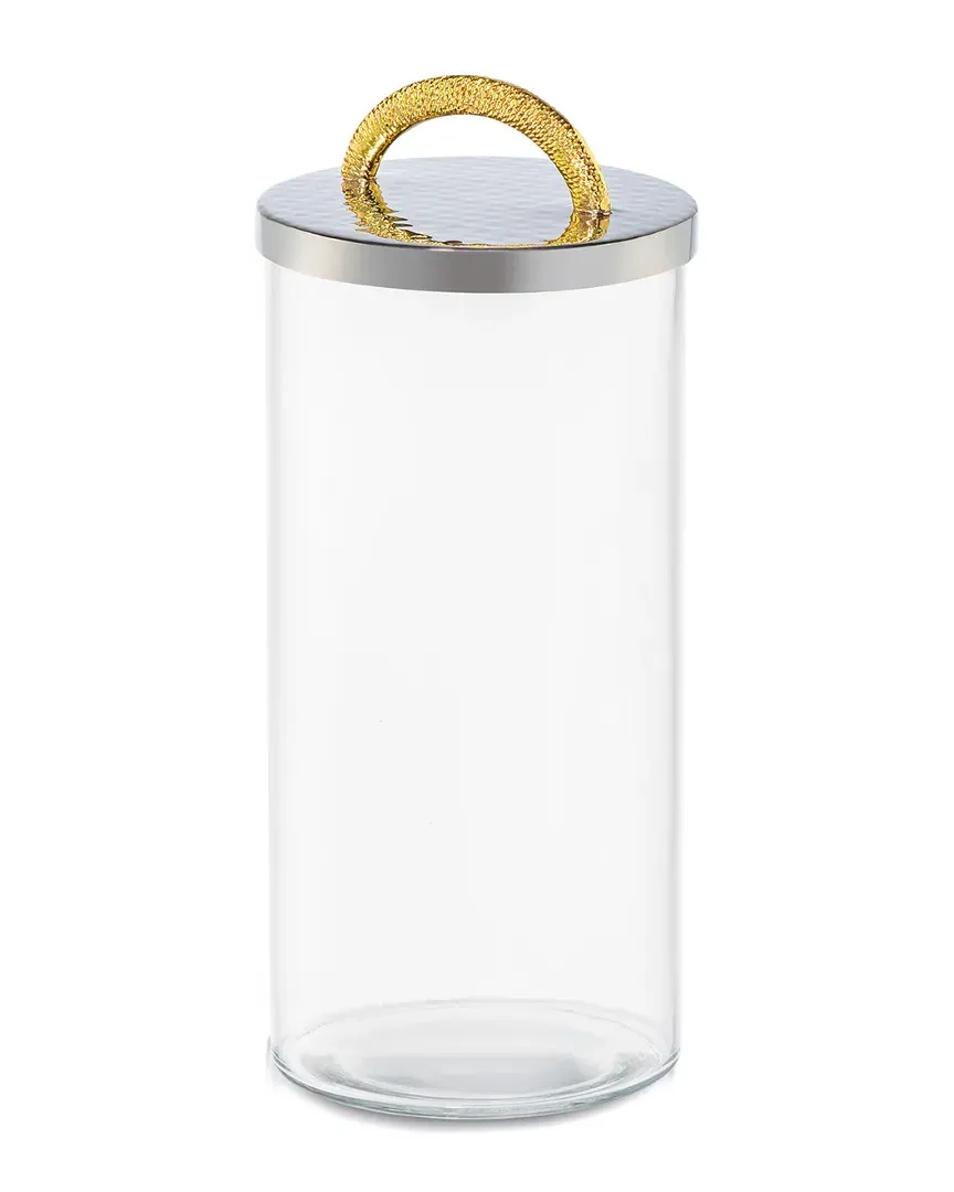 Glass Jar with Stainless Steel Lid - Clear