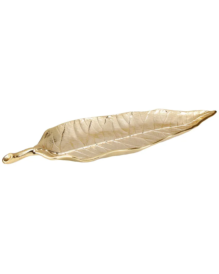 Leaf Shaped Dish - Gold, Brass image