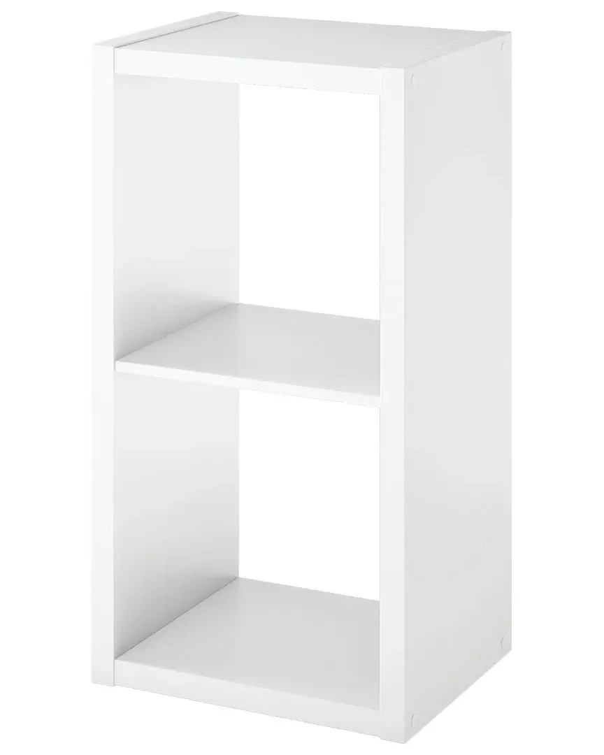 2-Cube Storage Organizer - White, Wood Laminate
