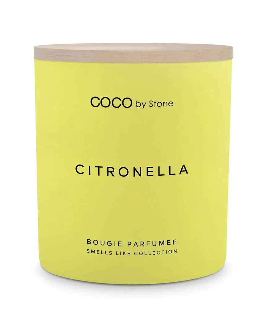 Citronella Scented 15oz Coconut Wax Candle - Light Yellow image