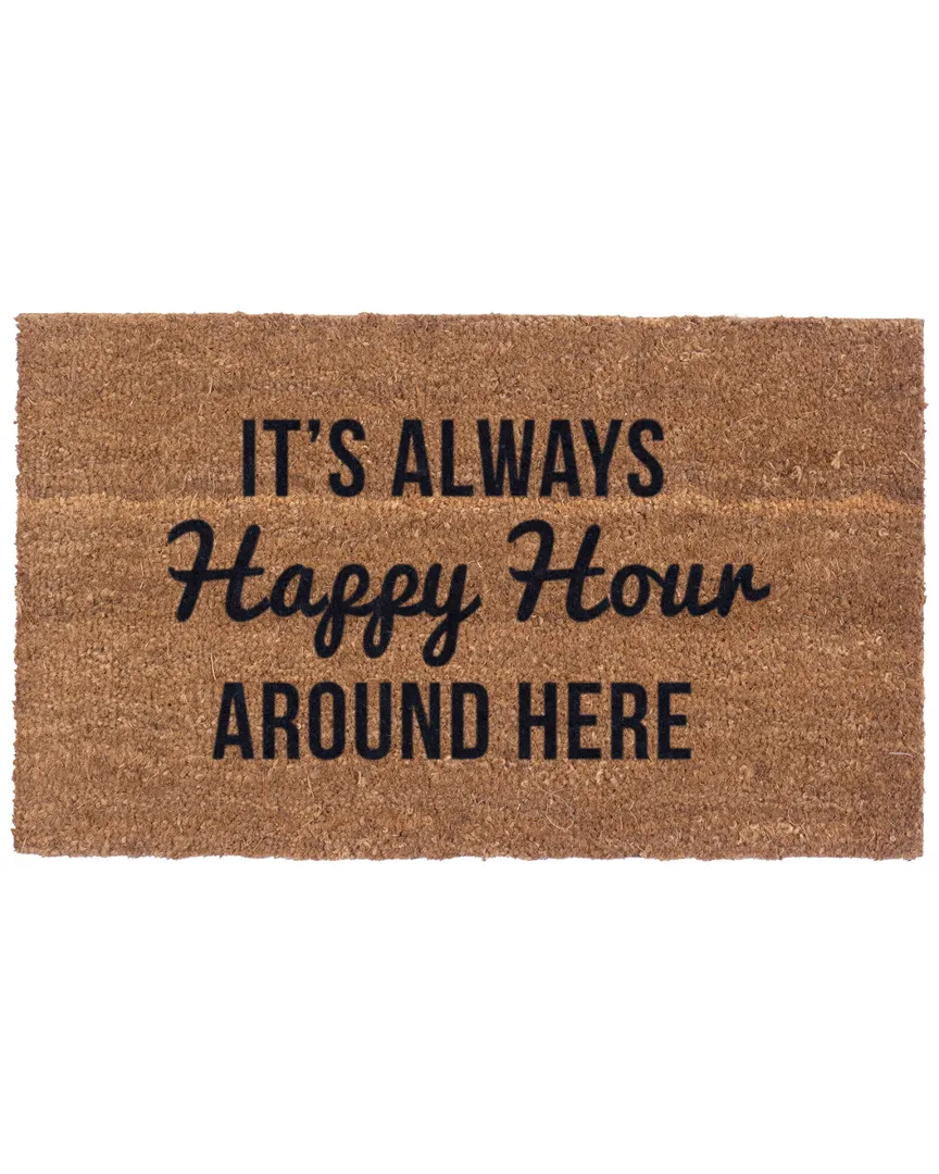 Always Happy Hour Doormat - Natural, Coir