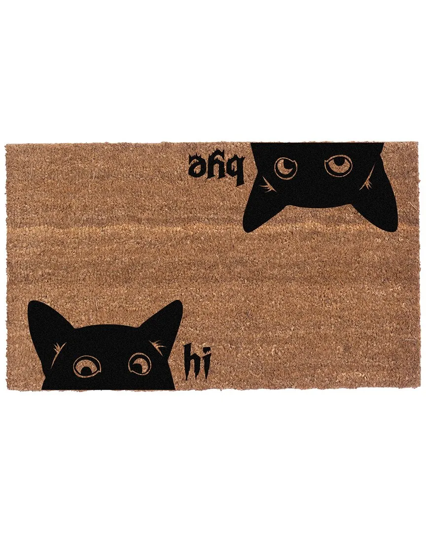 Hi Bye Cat Rug - Multicolor, Coir