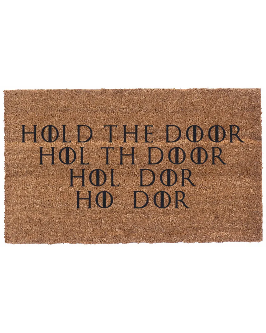 Hold The Door Doormat - Natural, Coconut Fibre image