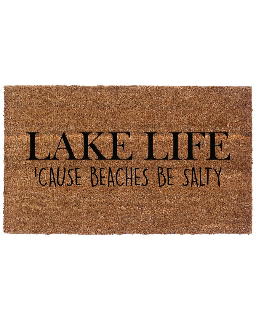 Lake Life Cause Beaches Be Salty Rug - Multicolor, Coir