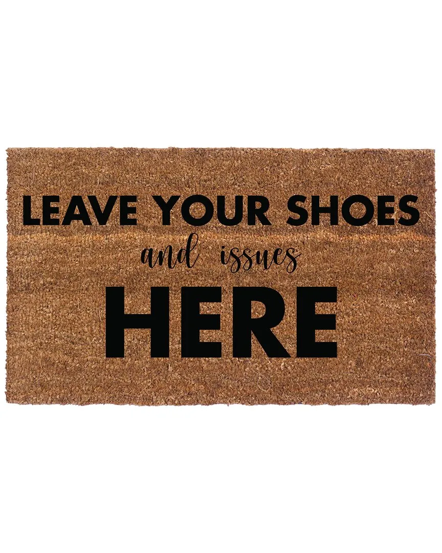 Leave Your Shoes & Issues Here Rug - Multicolor, Coir