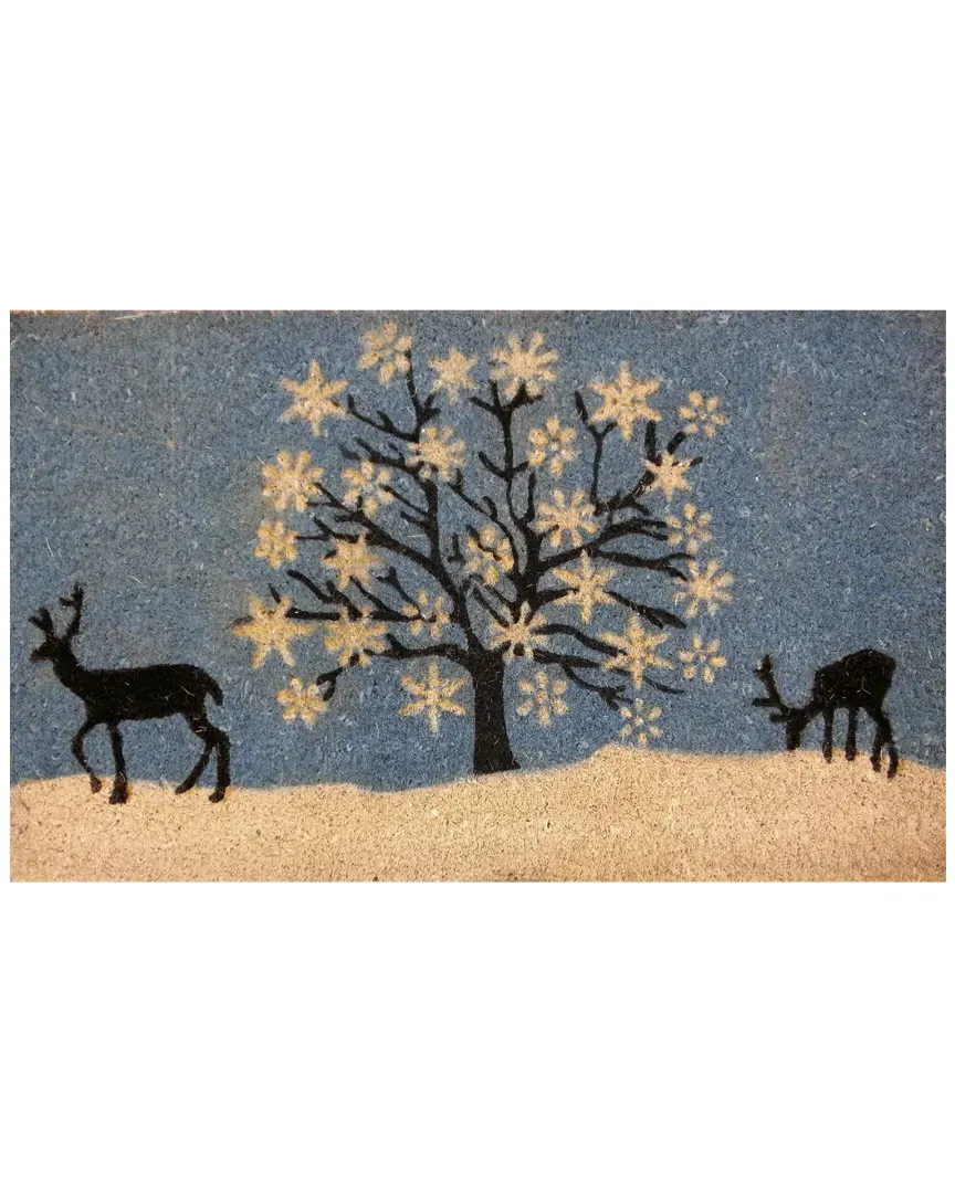 Relaxing Reindeer Doormat - Natural image