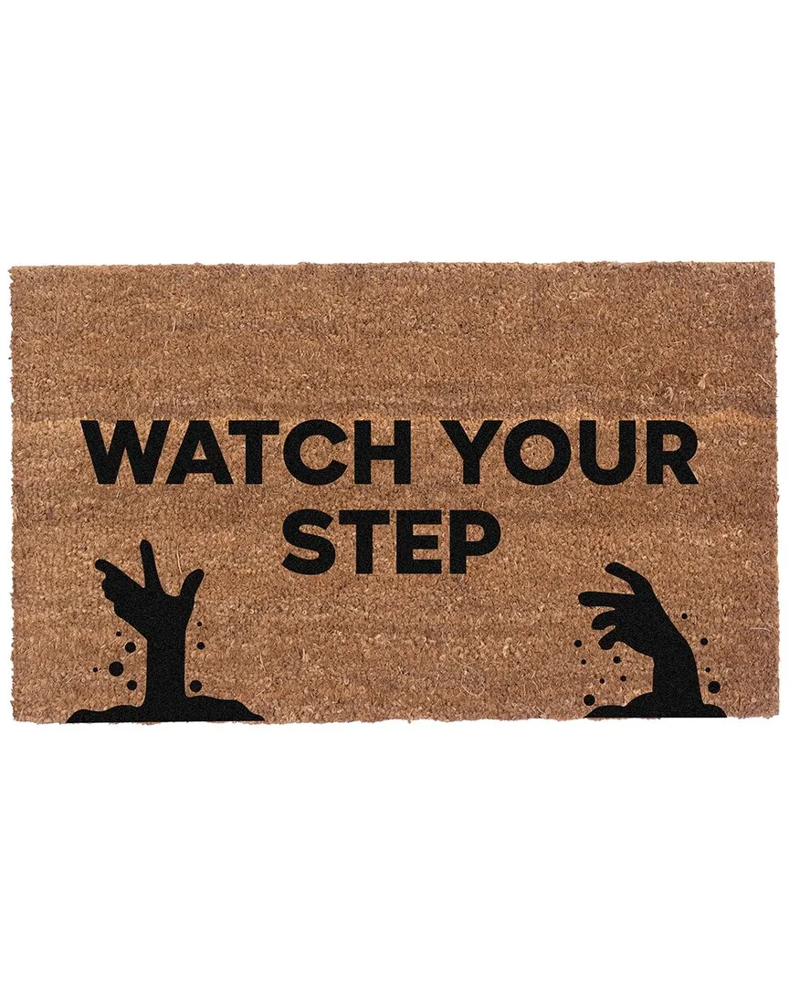 Watch Your Step Outdoor Rug - Multicolor, Coir