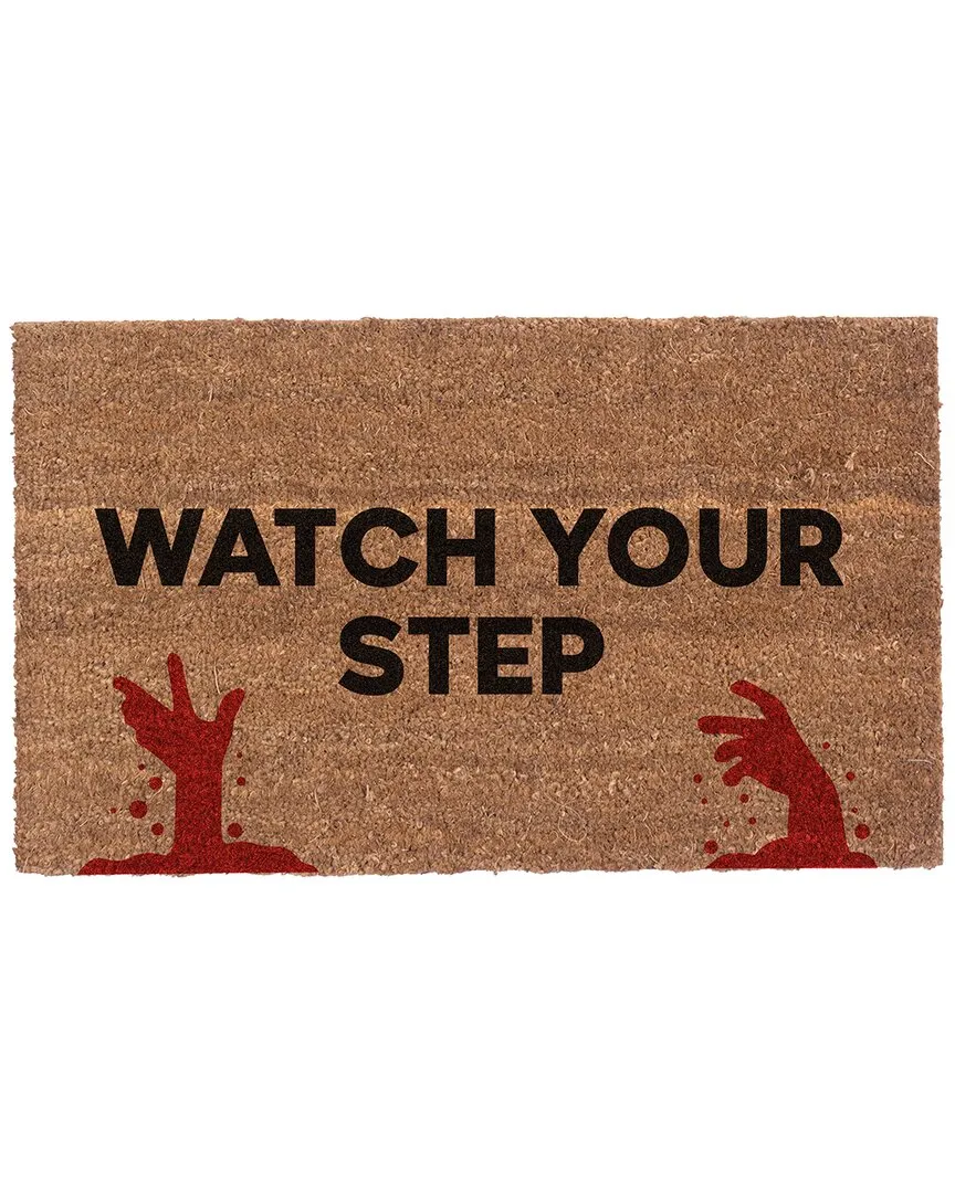 Watch Your Step Outdoor Rug - Multicolor, Coir image