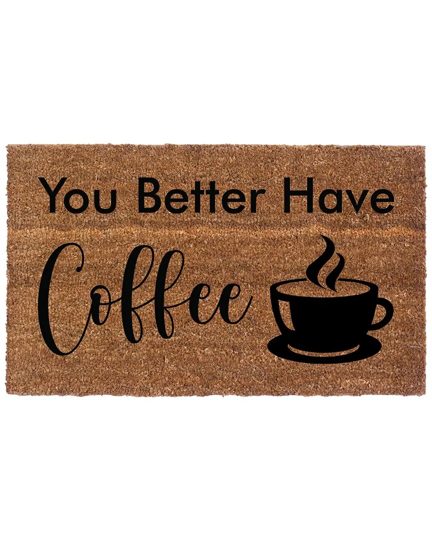 You Better Have Coffee Rug - Multicolor, Coir