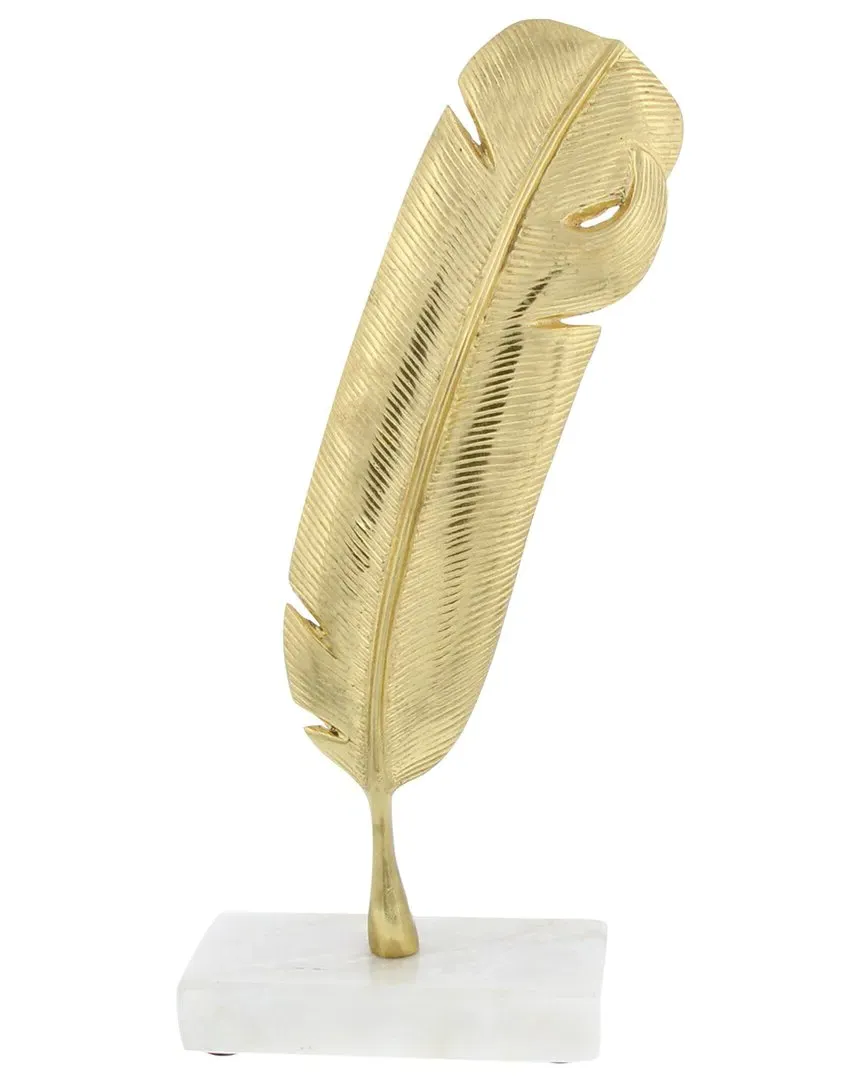 Bird Feather Sculpture - Gold, Aluminum image