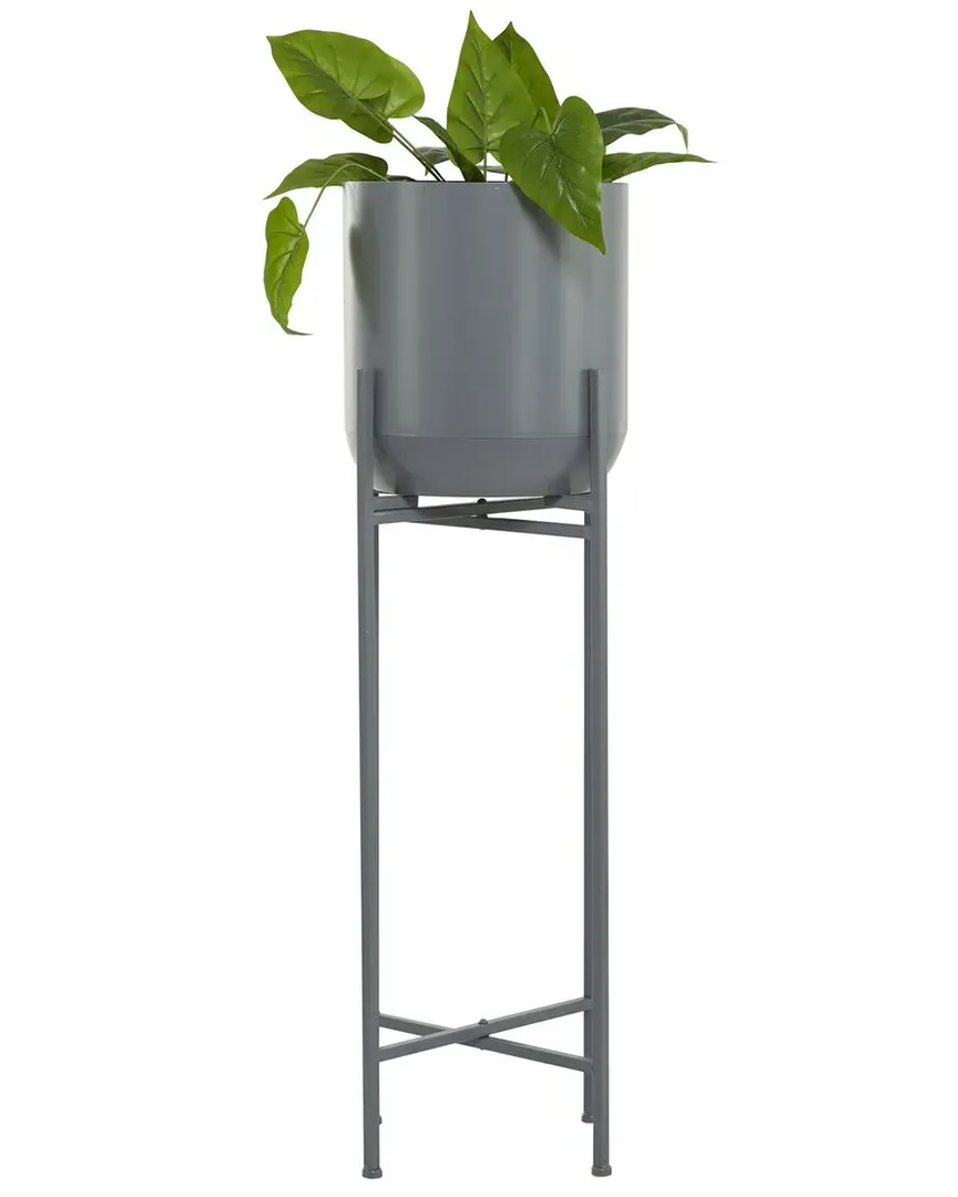 Metal Dome Planter with Removable Stand - Grey image