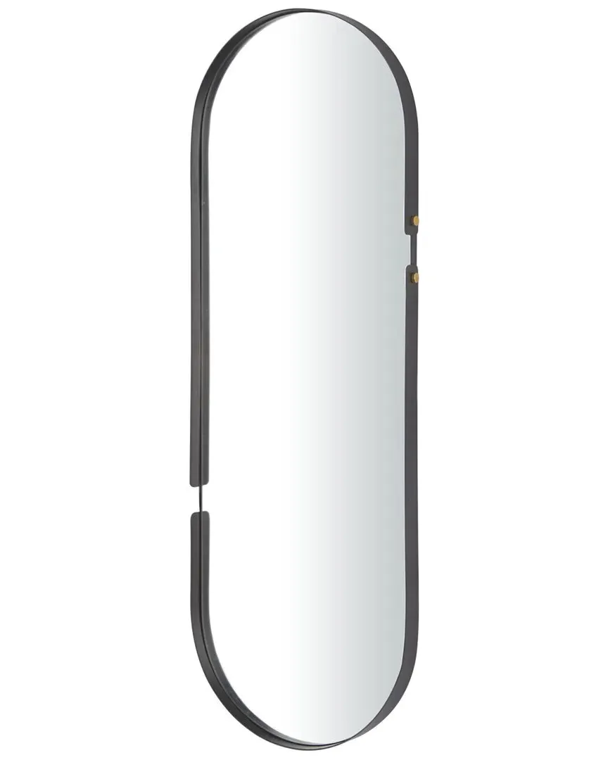 Oval Wall Mirror - Black, Metal image