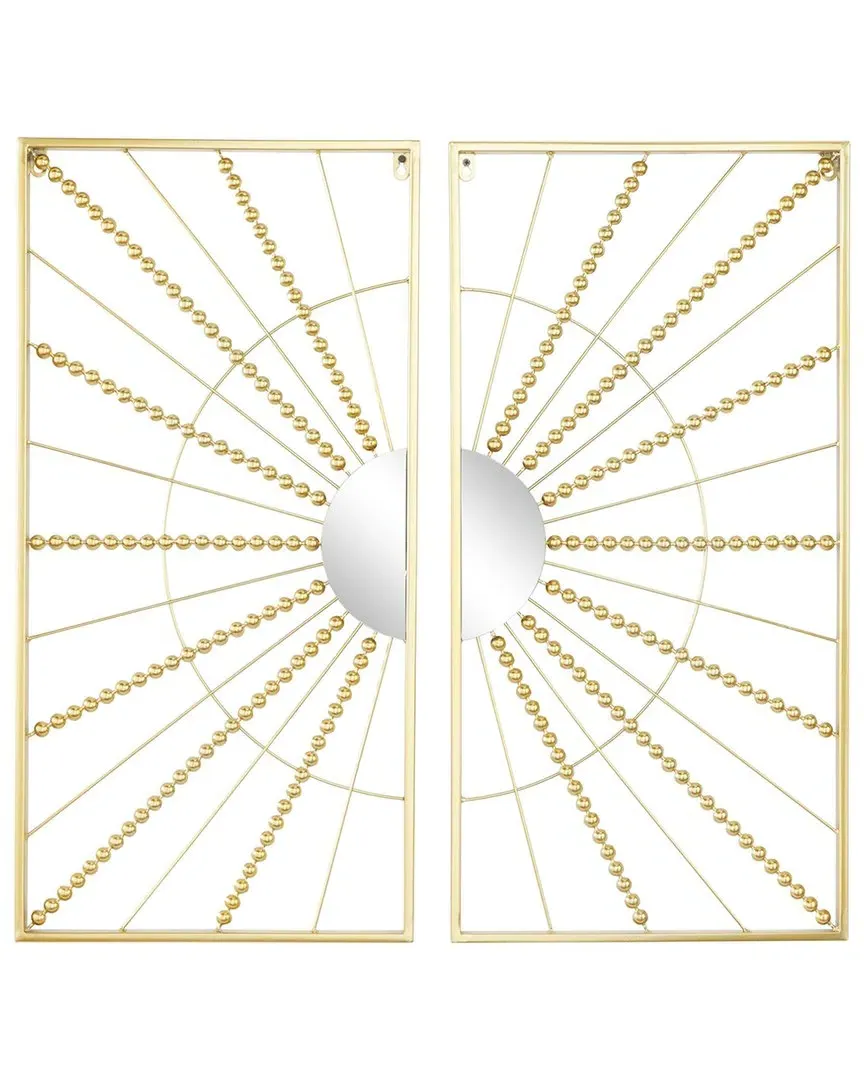 Set of 2 Wall Décor Pieces - Gold image