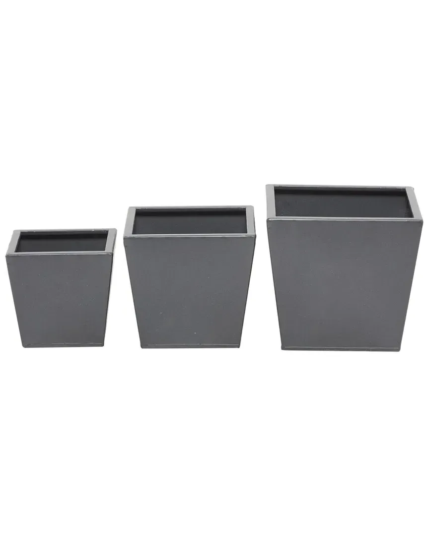 Set of 3 Planters - Grey, Iron image