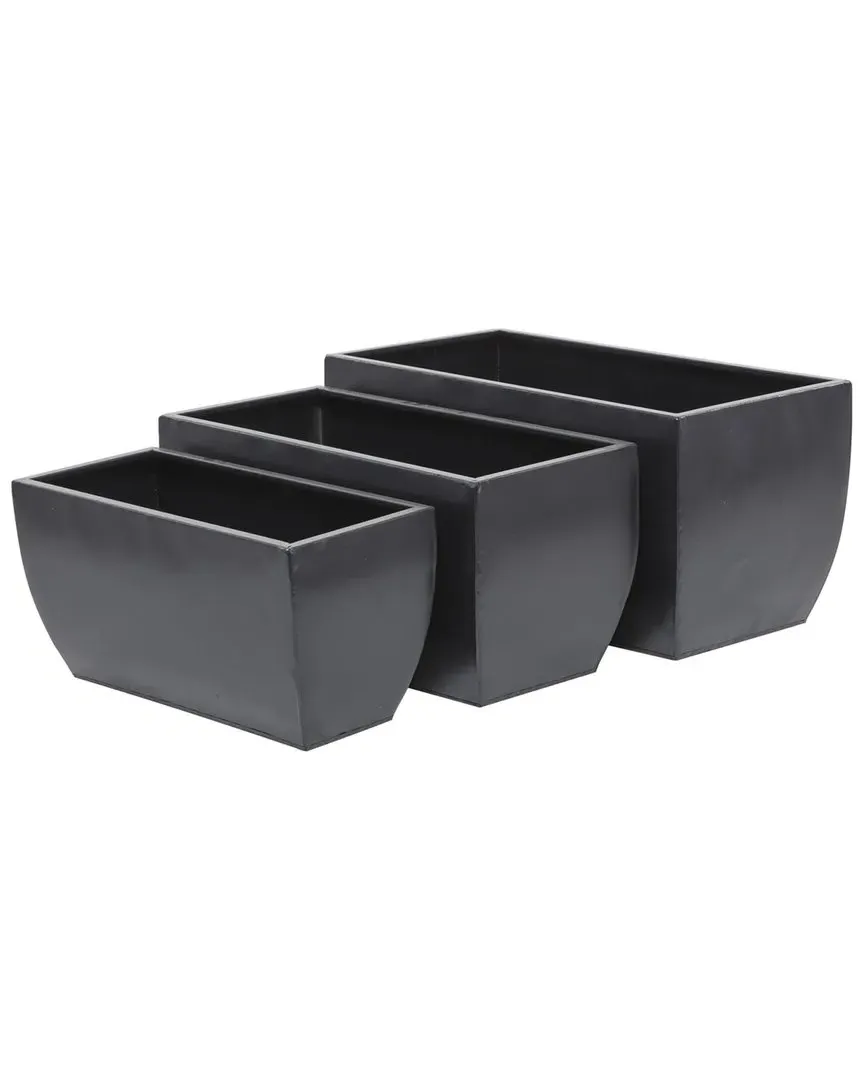 Set of 3 Planters - Grey, Iron image