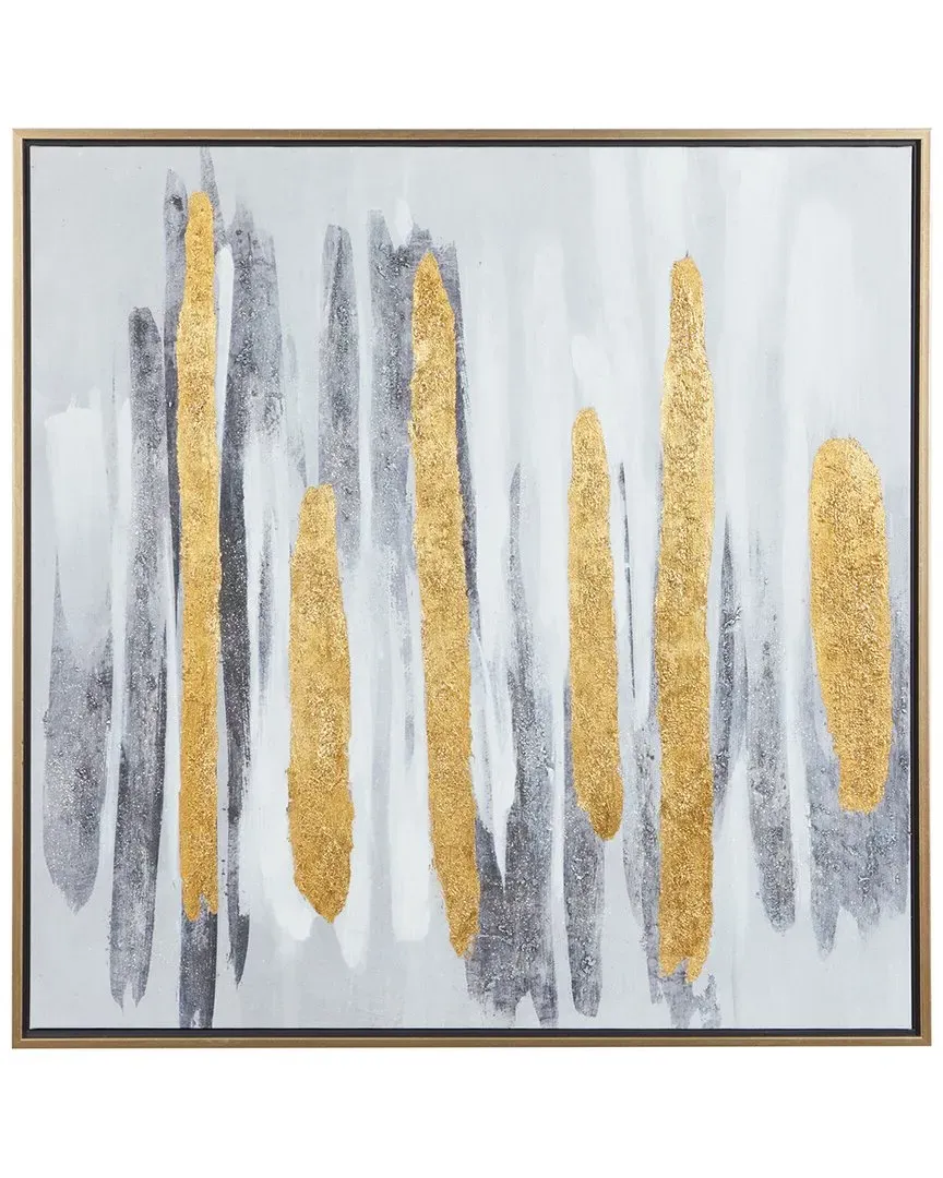 Square Abstract Framed Wall Art - Grey, Metal image