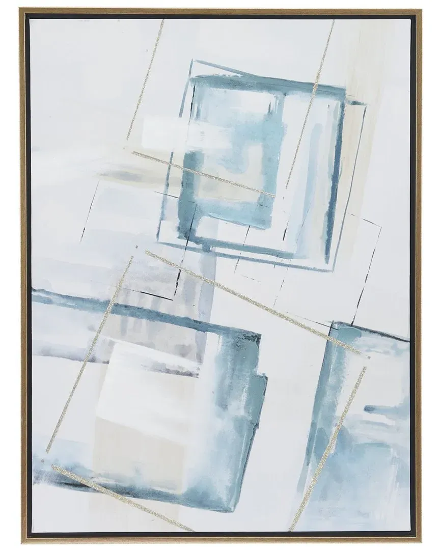 Wood Framed Wall Art - White image