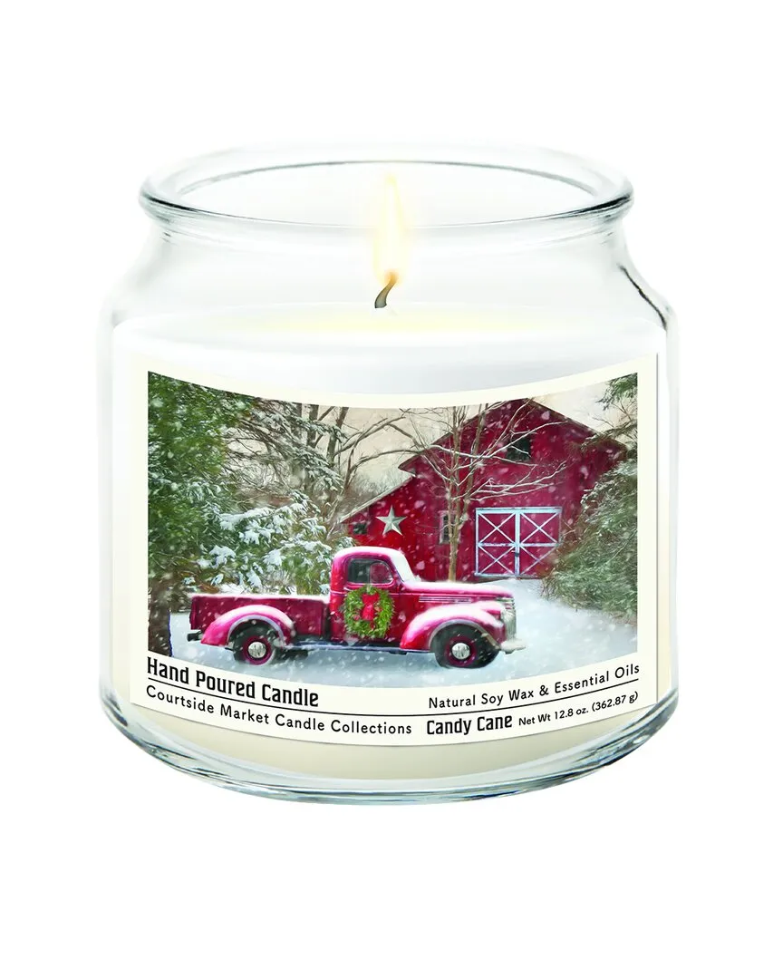 Barn With Truck Hand-Poured Soy Wax Candle - Multi image