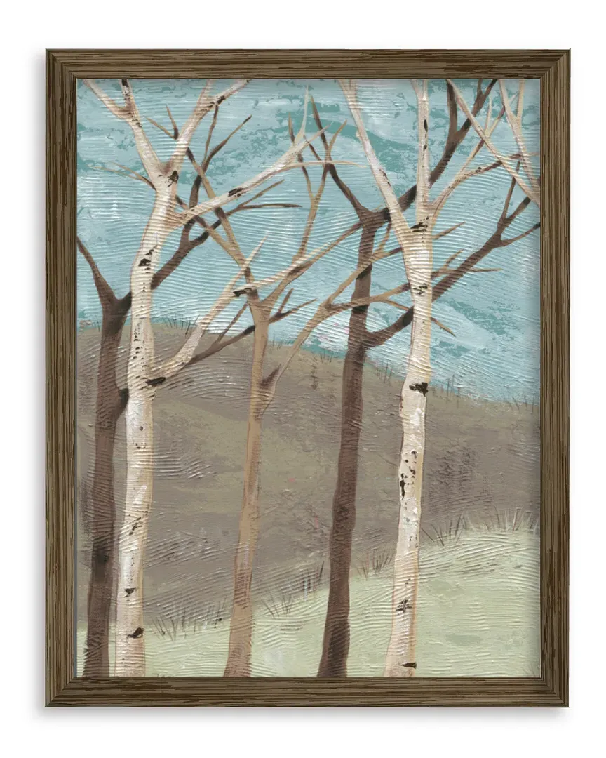 Birch Trees Framed Wall Art - Brown