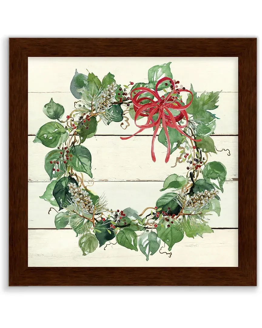 Christmas Wreath Framed Art - Multicolor image