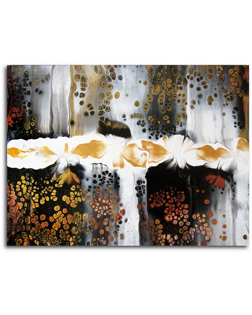 Golden Waterfall Gallery-Wrapped Canvas Wall Art image