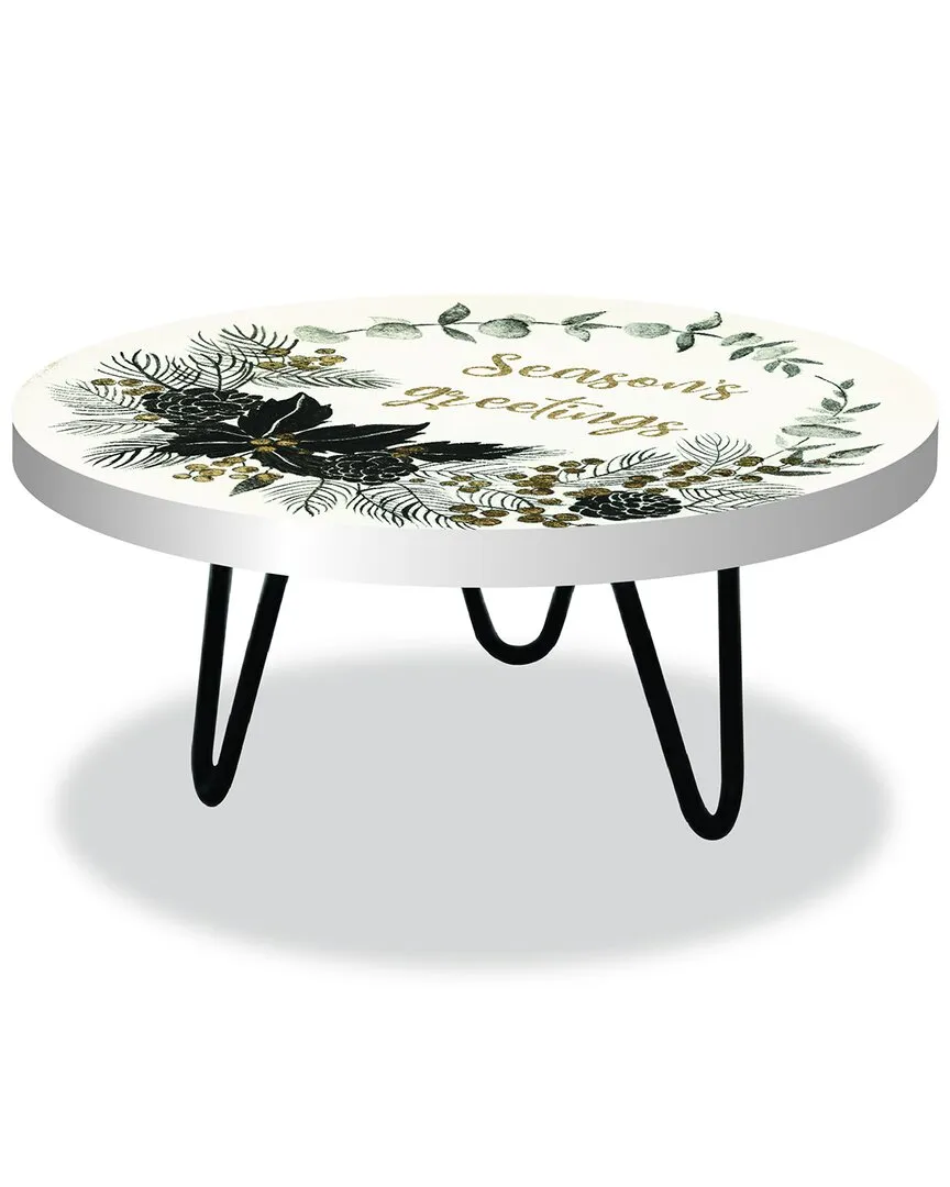Holiday Collection Season Greetings Wreath Table Riser - Multi