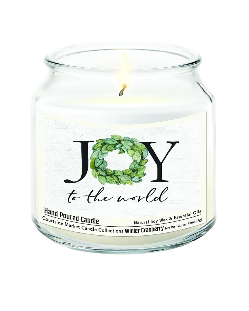 Joy To The World Hand-Poured Soy Wax Candle - Multi