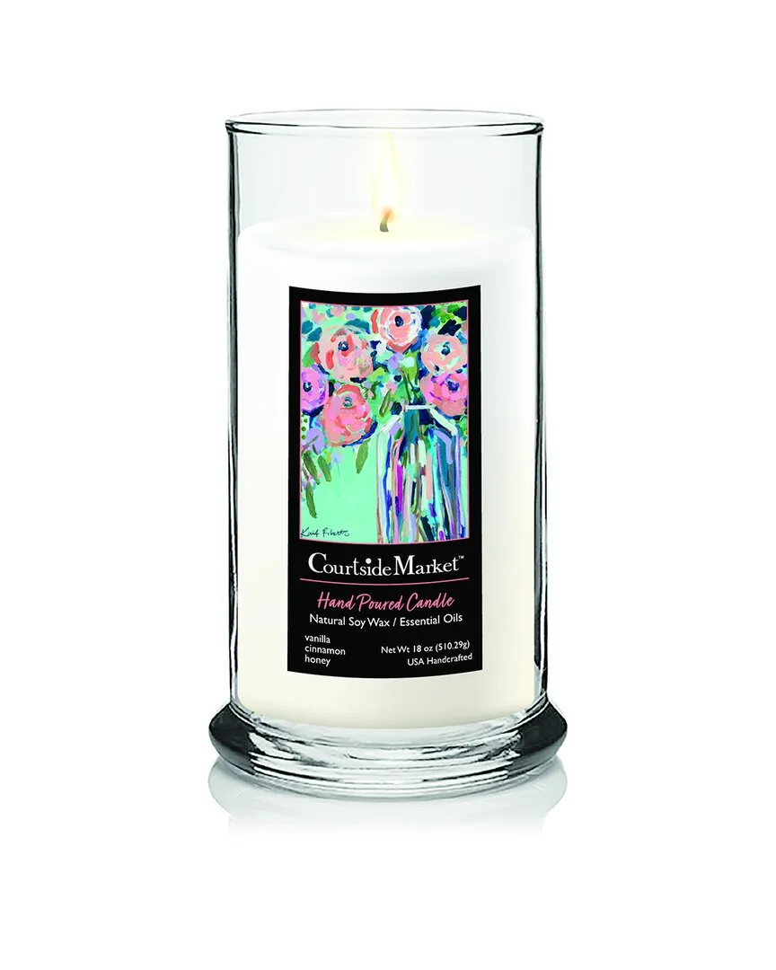 Lucious Floral Soy Wax Candle - Glass