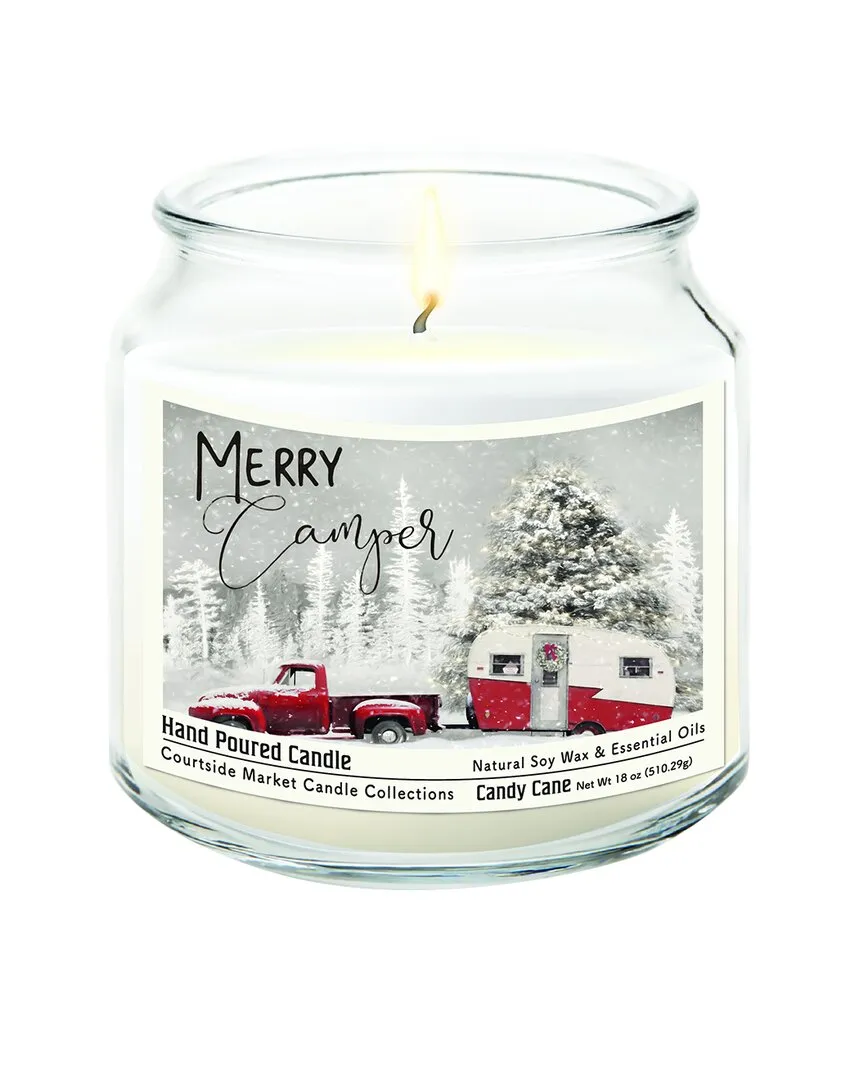 Merry Camper Hand-Poured Soy Wax Candle - Multi