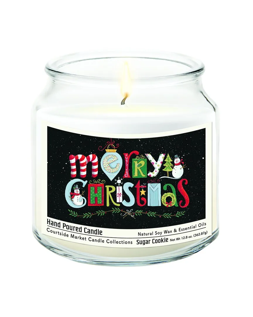 Merry Christmas Hand-Poured Soy Wax Candle - Multi