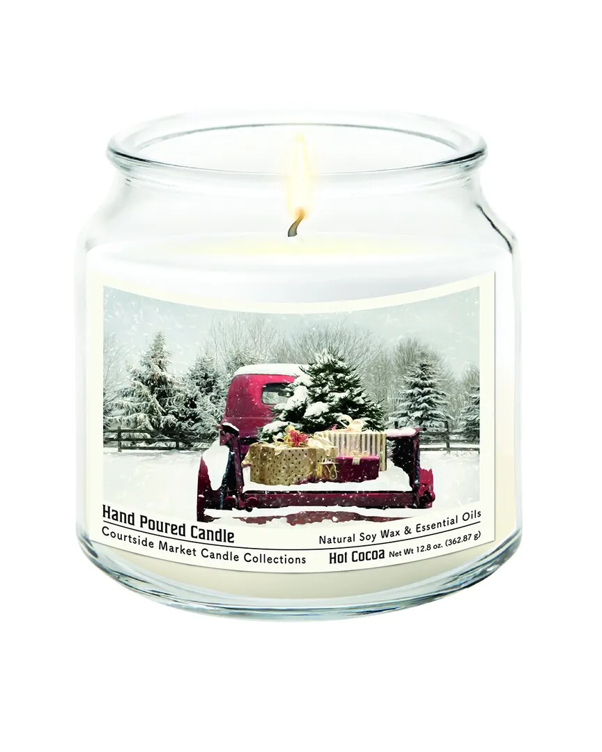 Red Christmas Truck Hand-Poured Soy Wax Candle - Multi image