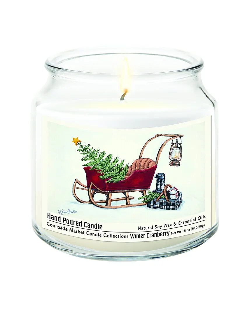 Santa's Sleigh Candle - Multi, Glass