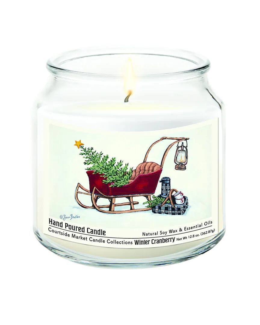 Santa's Sleigh Soy Wax Candle - Multi, Glass image