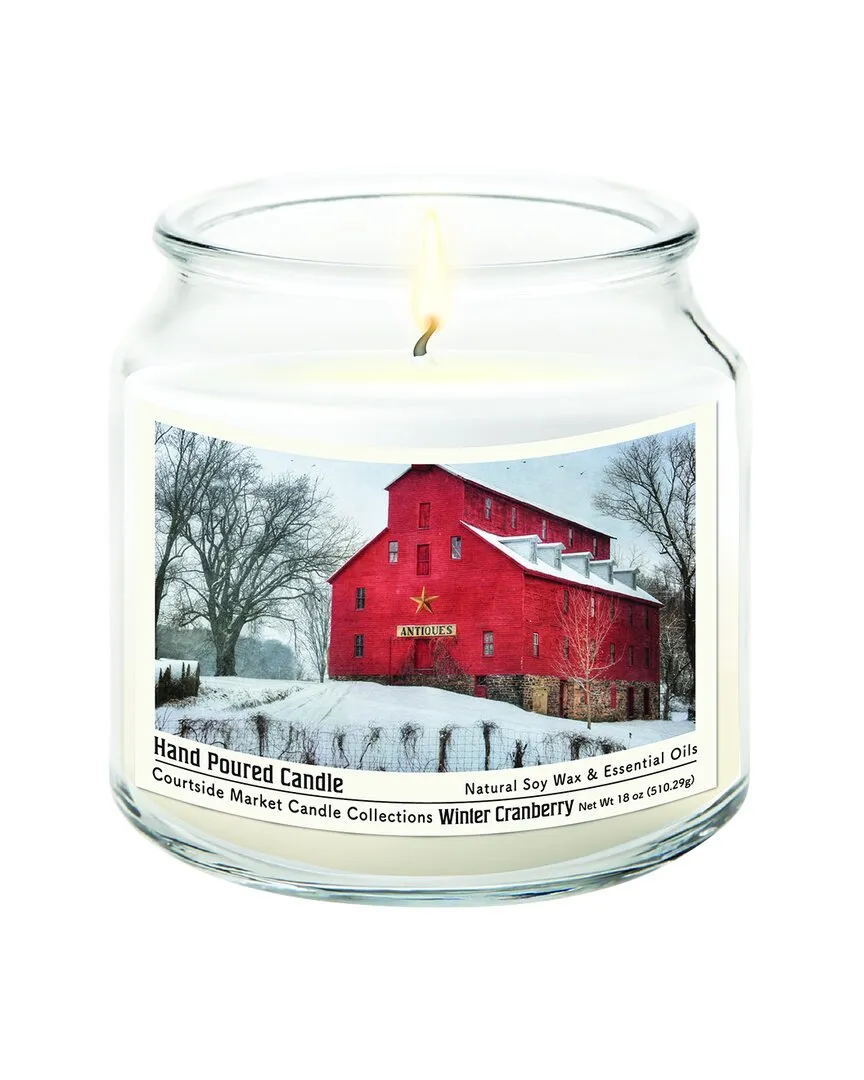 Snow At The Farm Candle - Multi