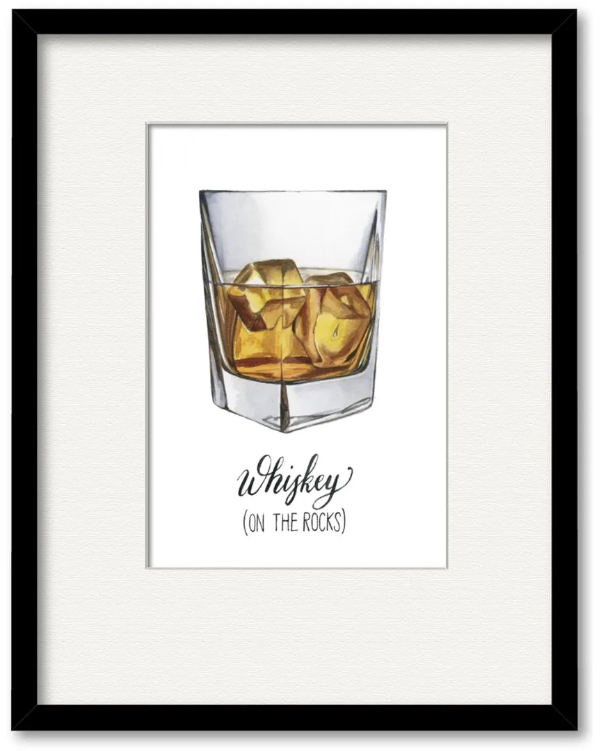 Whiskey Canvas Wall Art - Black image