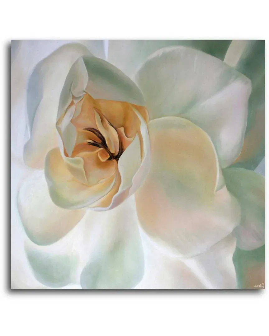 White Flower II Canvas Wall Decor - White image