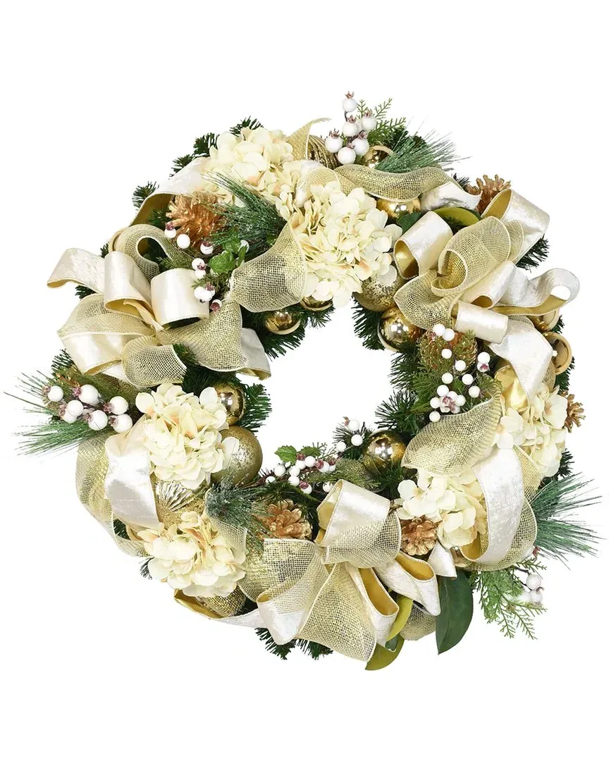 30in Holiday Wreath - Gold image
