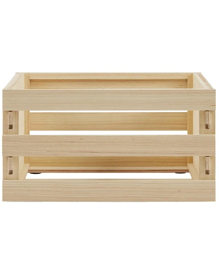 Crosley Vinyl Record Storage Crate - Natural, Pine Plywood image