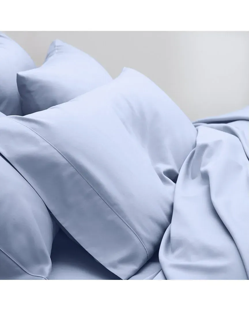 390TC Sateen Pillowcase Set - Blue, Cotton