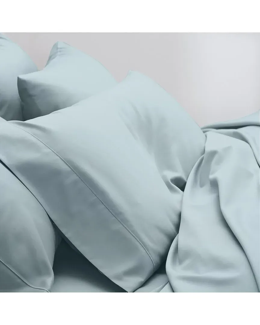390TC Sateen Pillowcase Set - Blue, Cotton
