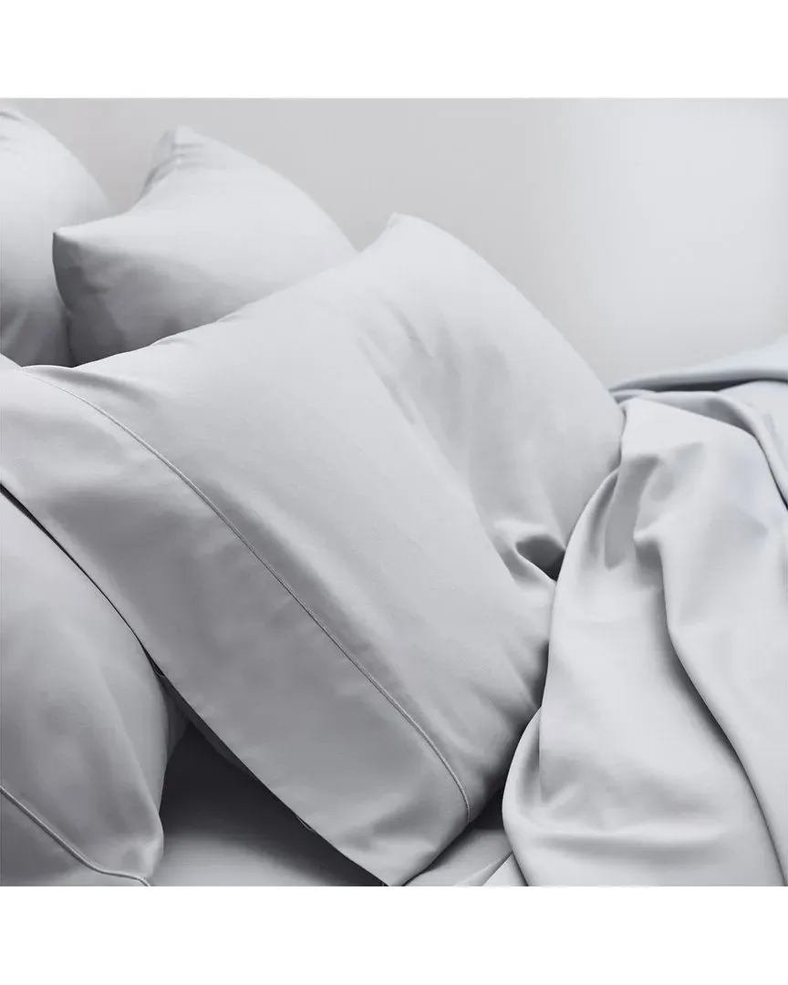 390TC Sateen Pillowcase Set - Grey, Cotton