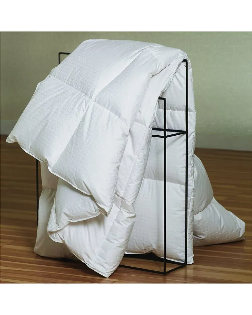 700FP White Down Windowpane Comforter - White image