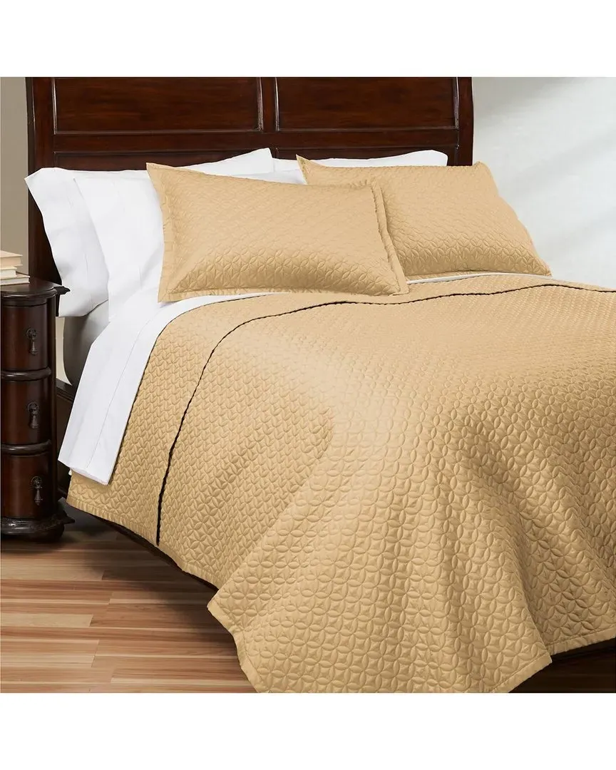 Meridian Sateen Quilt - Brown, Cotton image