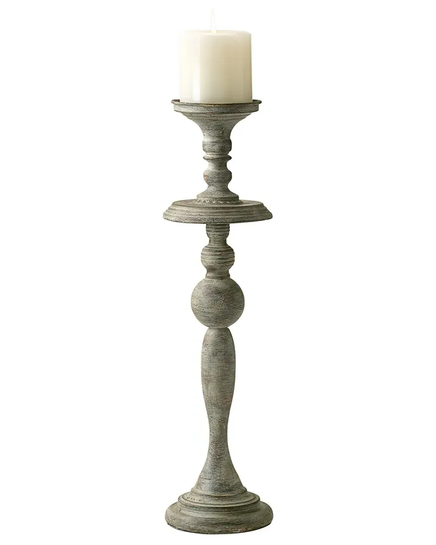Bach Small Candlestick - Distressed Antiqued White, Iron image