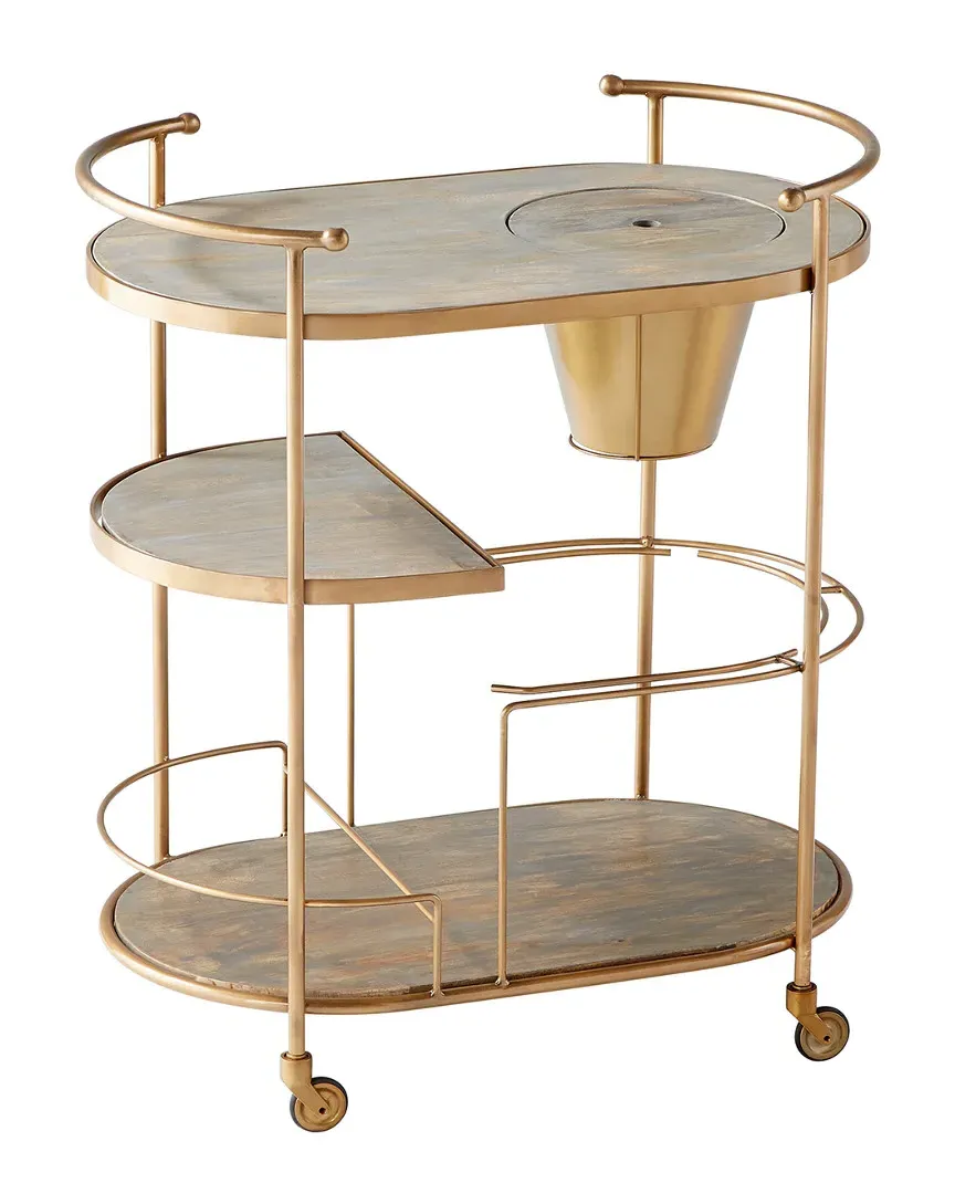 Barcraft Bar Cart - Gold, Stainless Steel image