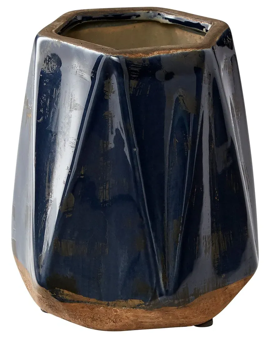 Cyan Design Small Chamos Planter - Blue, Terracotta image